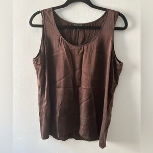 Eileen Fisher Silk Brown Tank Top